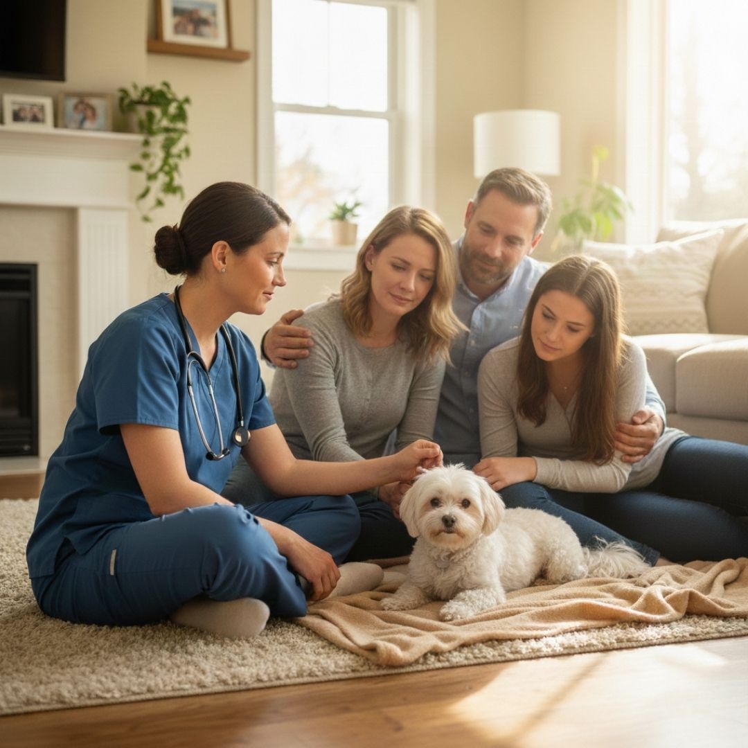 family and dog