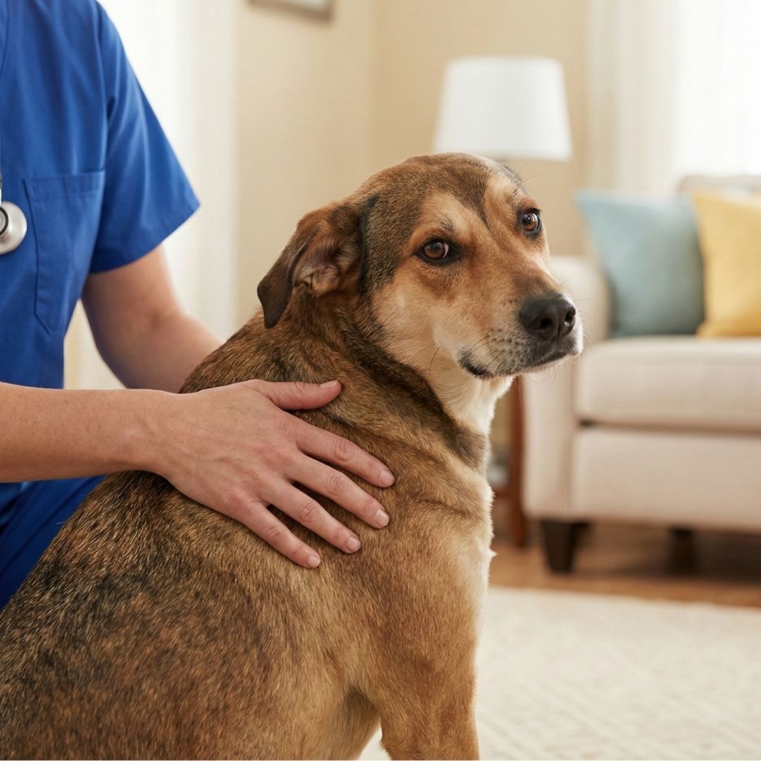 dog and vet